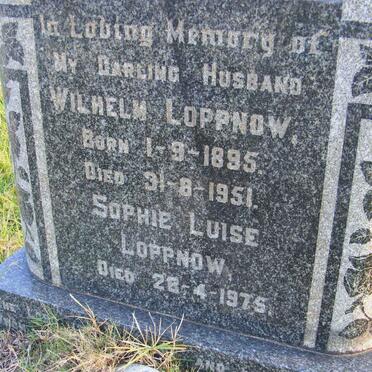 LOPPNOW Wilhelm 1895-1951 &amp; Sophie Luise -1975