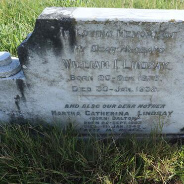 LINDSAY William I. 1875-1938 &amp; Martha Catherina DALTON 1883-1945