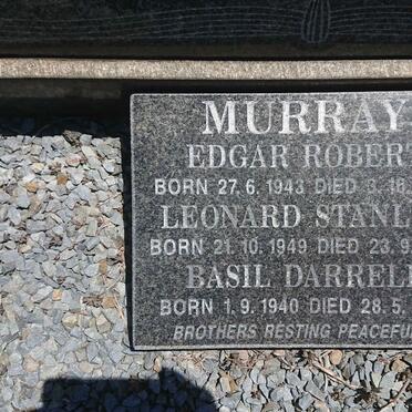 MURRAY Basil Darrell 1940-2018 :: MURRAY Edgar Robert 1943-1997 :: MURRAY Leonard Stanley 1949-1998