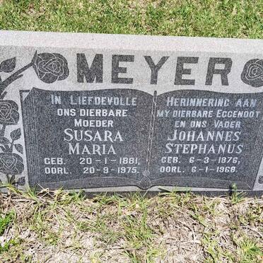 MEYER Johannes Stephanus 1876-1968 &amp; Susara Maria 1881-1975