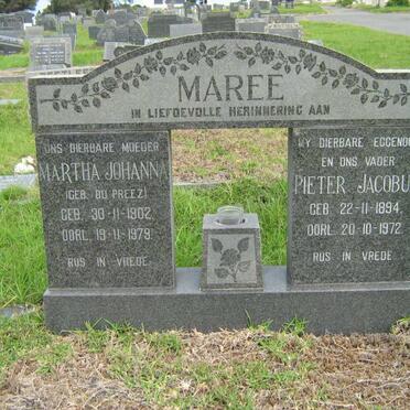 MAREE Pieter Jacobus 1894-1972 &amp; Martha Johanna DU PREEZ 1902-1979