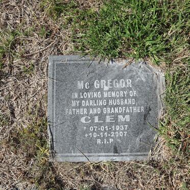 MCGREGOR Clem 1937-2007