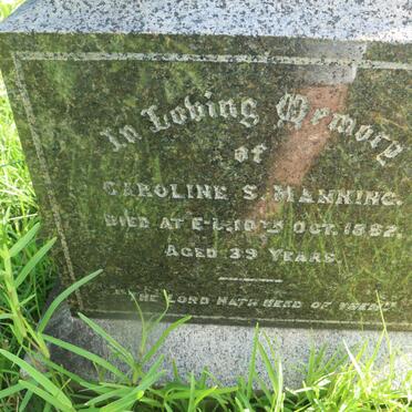 MANNING Caroline S. -1882