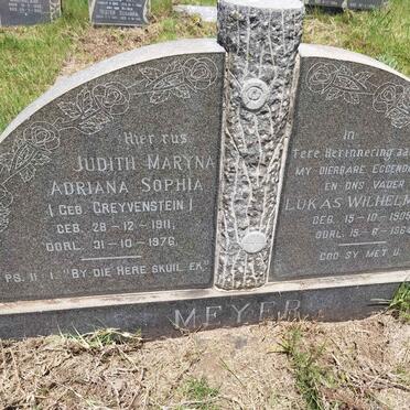 MEYER Lukas Wilhelmus 1909-1964 &amp; Judith Maryna Adriana Sophia GREYVENSTEIN 1911-1976