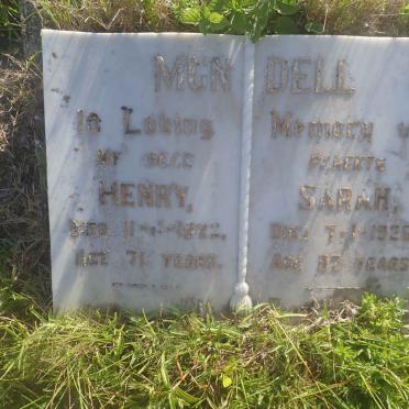 MUNDELL Henry -1922 &amp; Sarah -1926