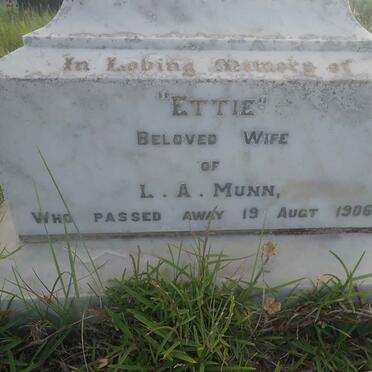 MUNN Lewis Alfred -1932 &amp; Ettie -1906 :: CALDECOTT Sheila nee MUNN 1883-1976