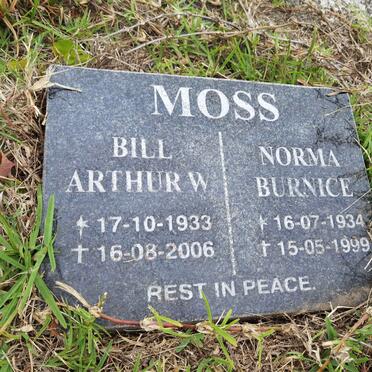 MOSS Bill Arthur W. 1933-2006 & Norma Burnice 1934-1999