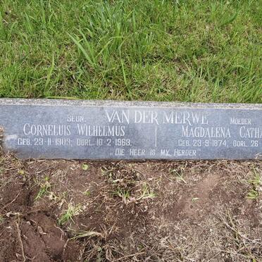 MERWE Magdalena Catharine, van der 1874-1936 :: VAN DER MERWE Corneluis Wilhelmus 1903-1963