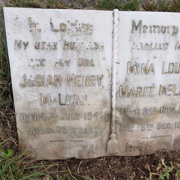 MCLEAN Josiah Henry -1943 &amp; Mina Louise MAREE 1888-1953
