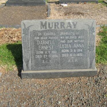 MURRAY Darrell Ernest 1913-1974 &amp; Lydia Anna 1914-1972