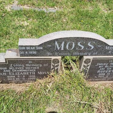 MOSS Rupert 1903-1965 &amp; Sarah Elizabeth 1908-2002 :: MOSS Vernon R. 1936-1982