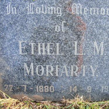 MORIARTY Ethel L. M. 1880-1969