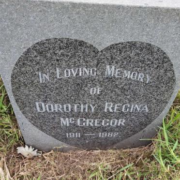 McGREGOR Dorothy Regina 1911-1982