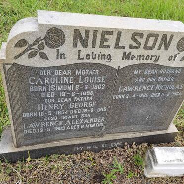 NIELSON Henry George 1854-1910 & Caroline Louise SIMON 1863-1898 :: NIELSON Lawrence Nicholas 1882-1964 :: NEILSON Lawrence Alexander -1909