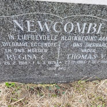 NEWCOMBE Thomas V. 1905-1988 &amp; Regina C. 1910-1975