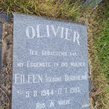 OLIVIER Eileen nee DURHEIM 1944-1983