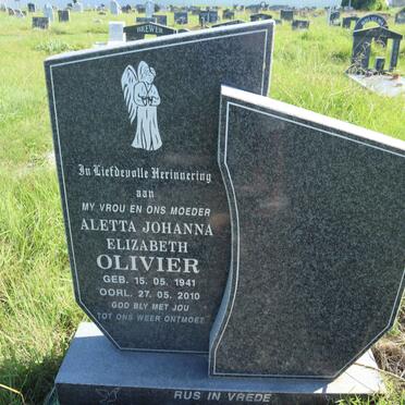OLIVIER Aletta Johanna Elizabeth 1941-2010