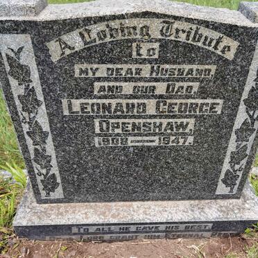 OPENSHAW Leonard George 1908-1947