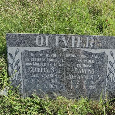 OLIVIER Barend Johannes V. 1916-1996 &amp; Cecelia S.J. JANSEN 1918-1984