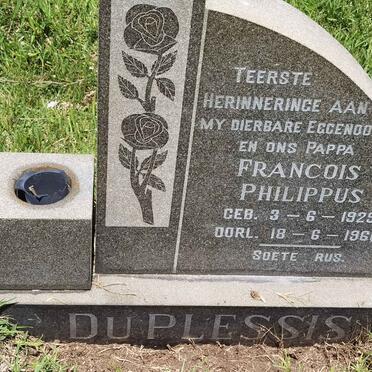 PLESSIS Francois Philippus, du 1929-1966