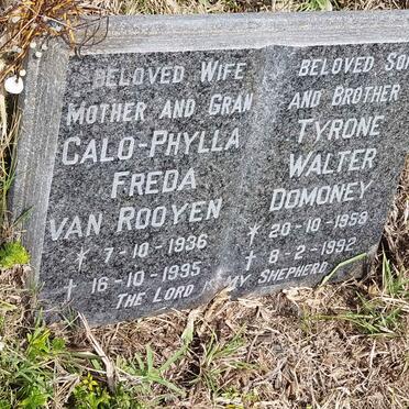 ROOYEN Calo-Phylla Freda, van 1936-1995 :: DOMONEY Tyrone Walter 1958-1992