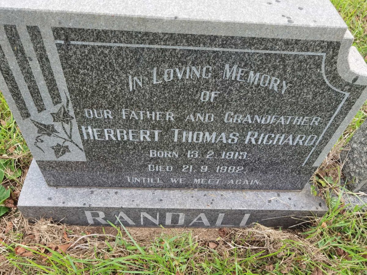 RANDALL Herbert Thomas Richard 1913-1982