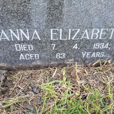 REUCK Anna Elizabeth, de -1934
