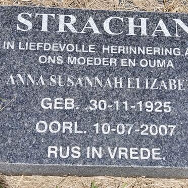 STRACHAN Anna Susannah Elizabeth 1925-2007