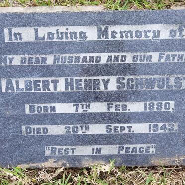 SCHWULST Albert Henry 1880-1943