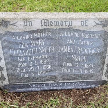 SMITH James Frederick 1880-1949 &amp; Eda Mary Elizabeth LEHMANN 1882-1966 :: DARVELL Violet Dawn nee SMITH 1907-1932