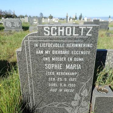 SCHOLTZ George Christoffel 1924-1998 &amp; Sophie Maria KERENKAMP 1927-1980 :: SCHOLTZ George C. -2017 _2