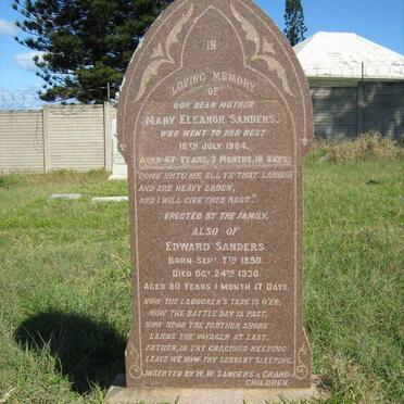 SANDERS Edward 1850-1930 &amp; Mary Eleanor -1904