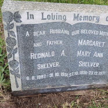 SHELVER Reginald A. 1887-1951 &amp; Margaret Mary Ann 1891-1971