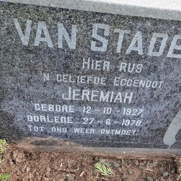 STADEN Jeremiah, van 1927-1978