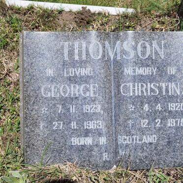 THOMSON George 1923-1963 & Christina 1920-1975