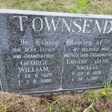 TOWNSEND George William 1929-2002 &amp; Louise Jane Amalia 1928-1997