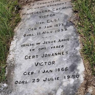 VICTOR Gert Johannes 1866-1950 &amp; Magedelena Cathrina ELS 1873-1938