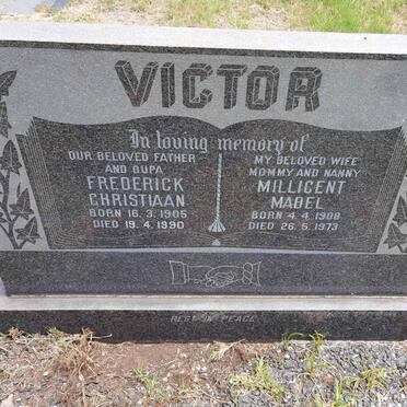 VICTOR Frederick Christiaan 1905-1990 &amp; Milicent Mabel 1908-1973
