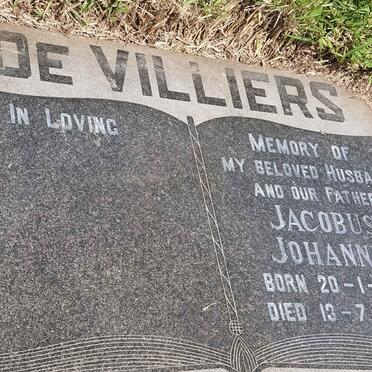 VILLIERS Jacobus Johannes, de 1911-1968