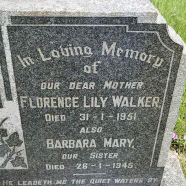WALKER Florence Lily -1951 :: WALKER Barbara Mary -1945