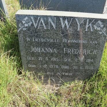 WYK Frederick, van 1914-1995 &amp; Johanna 1915-1978