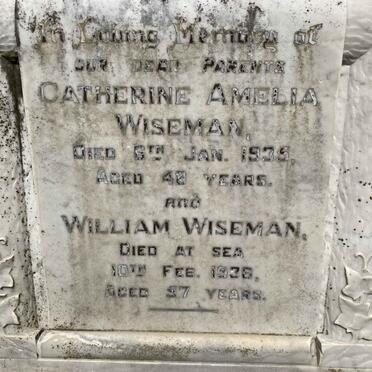WISEMAN William -1936 &amp; Catherine Amelia JOHNSTONE -1935