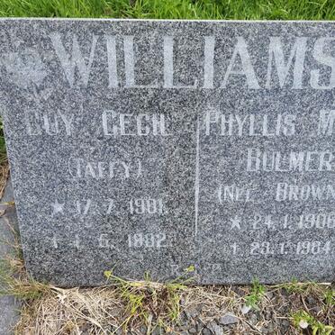 WILLIAMS Guy Cecil 1901-1982 &amp; Phyllis Mona Bulmer BROWNE 1906-1984