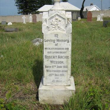 WESSON Robert Archie 1882-1931