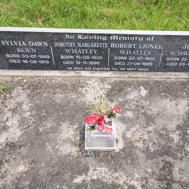 WHATLEY Robert Lionel 1928-1995 & Dorothy Margarette 1929-1990 :: KOEN Sylvia Dawn 1949-1979 :: SCHWAGELE June 1953-1990