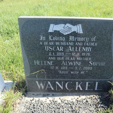 WANCKEL Oscar Allenby 1919-1976 &amp; Helene Alwine Sophie 1919-2003