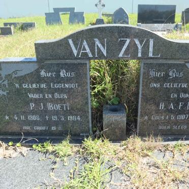 ZYL P.J., van 1906-1984 &amp; H.A.F. 1907-1994