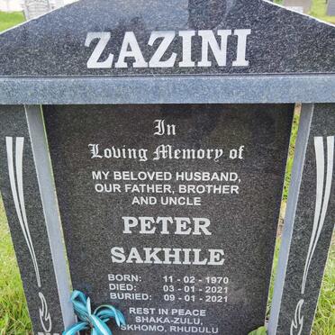 ZAZINI Peter Sakhile 1970-2021