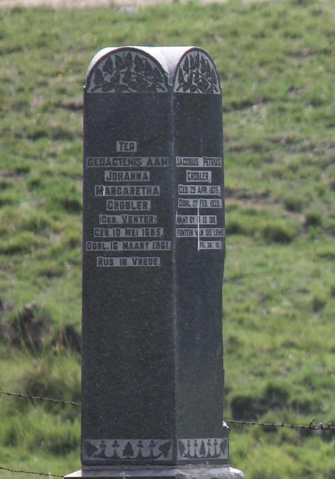GROBLER Jacobus Petrus 1875-1935 & Johanna Margaretha VENTER 1885-1961