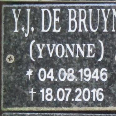 BRUYN Y.J., de 1946-2016
